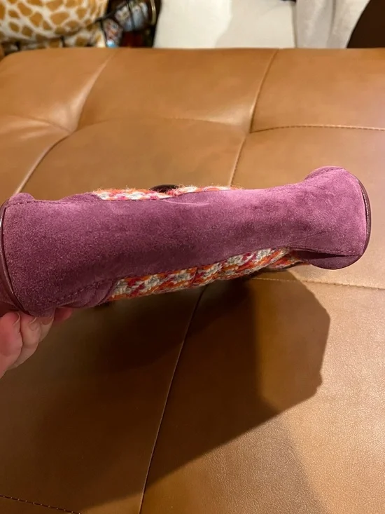 COACH Vintage Houndstooth Tweed & Suede Mini Kisslock Bag - Picture 11 of 11